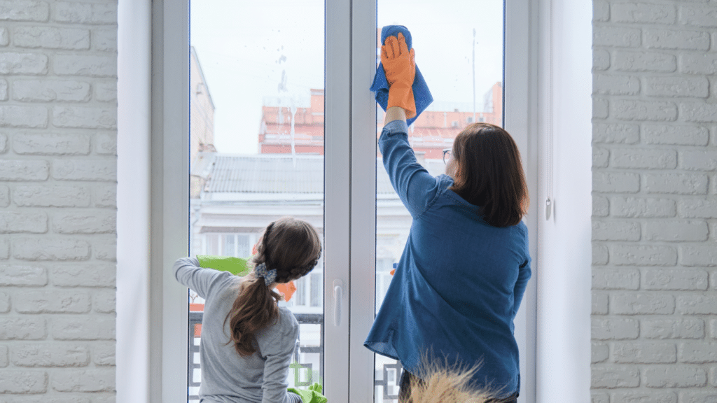 Moteris su dukra valo langus